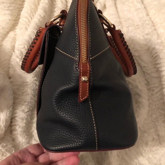 Dooney & Bourke Midnight Pebble Leather Satchel - Picture 2 of 7